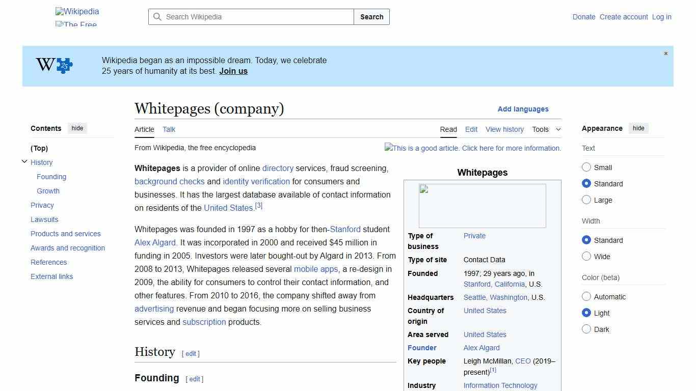 Whitepages (company) - Wikipedia